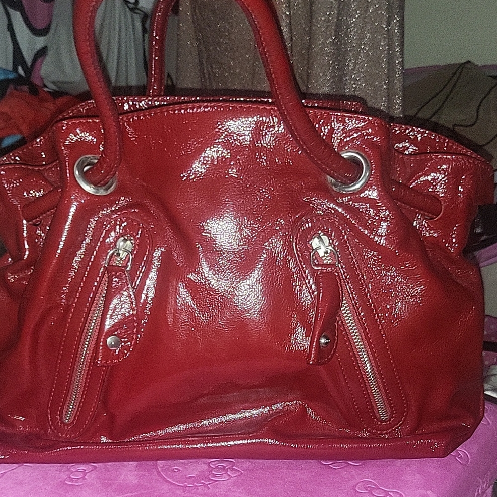 Furla Shiny Red Shoulder Bag